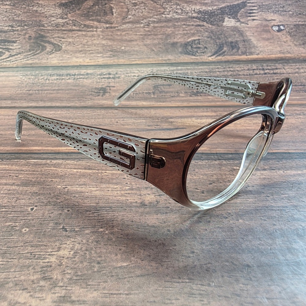 GUESS GU2448 Brown Clear Gradient Cat Eye Eyeglasses Frames 57-16-130 Women - Picture 5 of 8